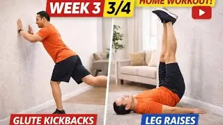 “Leg Raises & Glute Kickback 🔥 Home Workout for Flat Belly & Strong Hips | No Equipment”