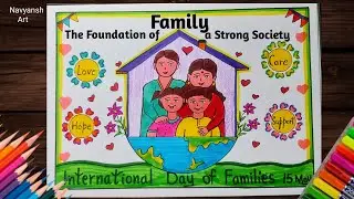 International Day of Families poster drawing/ Global Family Day drawing/ World Families Day drawing