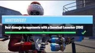Deal Damage To Opponents With A Snowball Launcher l FORTNITE SNOWBALL LAUNCHER LOCATIONS