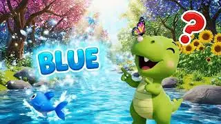 Learn Colors with Little Dino: Red, Yellow, and Blue! 🎨