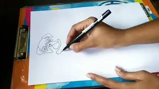 Pug drawing Dog sketch | singleline drawing | one line art | continuous line drawing #shorts #short