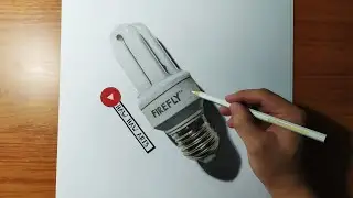 DRAWING BULB (Colored Pencils) | 3D drawing | By Haw Haw Arts