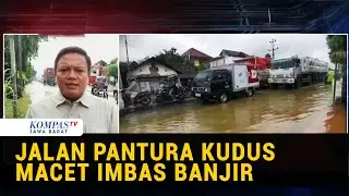 Luapan Sungai Dawe Akibatkan Banjir di Jalan Pantura Kudus, Lalu Lintas Terganggu