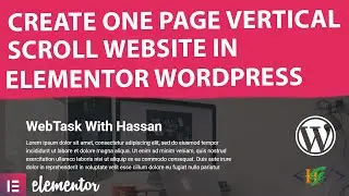 How to Create One Page Vertical Scroll Website in Elementor Free Version in WordPress | Tutorial