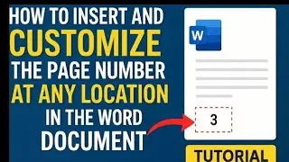 How to Insert and Customize Page Numbers in Word at Any Location