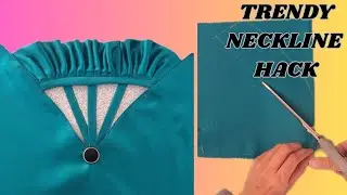 How to Sew a Trendy Gathered Neckline?/Transform Your Dress with This Neckline Idea!