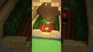 Minecraft Starter Circle House 🏡Easy tutorial to build a barrel house in a mountain  #minecraft