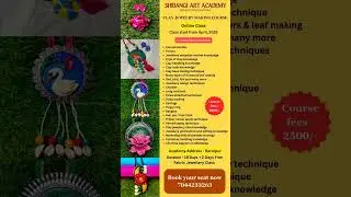 To Join Our Next Clay Jewelry Making Online Class Call or WhatsApp 7044233263