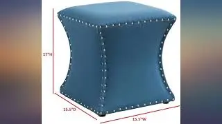 Kings Brand Furniture Nailhead Trim Upholstered Stool Ottoman (Green) review