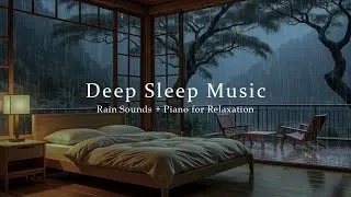 FALL INTO SLEEP INSTANTLY - Relaxing Piano & Soft Rain for Deep Sleep - Peaceful Bedroom Ambience