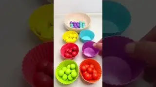 Satisfying Marble Color Sorting ASMR  #satisfying #colorful #marbles