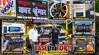 Raipur car accessories market | Mahindra Scorpio Base to Top✅ & Hyundai Venue Facelift😍