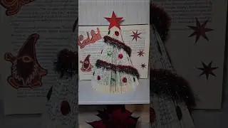 From old to new book. Book folding ideas. #art #diy #christmas #holiday