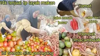 SISA PEDAGANG YG TK BS DIJUAL TP MASIH LAYAK MAKAN⁉️MELELES HR INI 1TEMPAT 3MACAM BUAH#melelessayur#