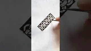 3D belt border mehndi design tutorial #mehndi #tutorial #shorts #art