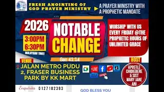 FRIDAY PROPHETIC HOUR OF UNLIMITED GRACE WITH FRESH ANOINTING OF GOD MINISTRY 23/01/2026