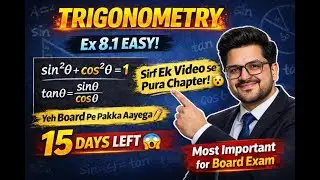 Trigonometry Chapter 8 Class 10 | 15 Days Board Exam Special | Ex 8.1 Easy Method 😱