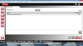 Delphi Ds150 - Renault Megane Scenic 3 - Parking Brake - Real Time Data