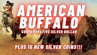 🦬American Buffalo Commemorative Silver Dollar!!! Plus 15 New Silver Coins!!!🏹