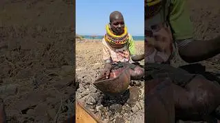 Turkana Tribe Still Use Traditional Bowls For Eating#shortsfeed #africanculture #africa