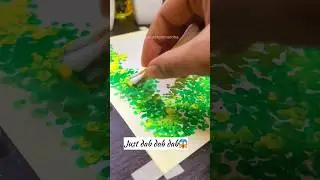 Cotton bud painting🤍 | Earbud painting | #art #shorts #easyart #cottonbuds