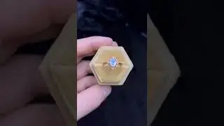 Oval Cut Moonstone Vintage Style Halo Ring.