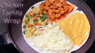 Chicken Tortilla Wrap recipe | Trending Wrap Hack with Chicken & Salad😋&hearts;️Step by step wrap recipe