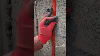 #cómo instalar tubo flexible corrugado en muro de block ⚡#electricidad #facil #conduit