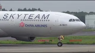 China Airlines SkyTeam Livery Airbus A330-300 B-18311 Landing at NRT 34R