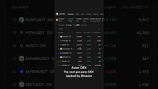 Aster DEX The next-gen perp DEX backed by Binance