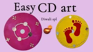 Easy CD art | Diwali spl 💛 |waste out of best