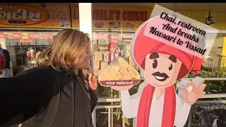 Chai pee, washroom ja,pet bhar,phir highway pe full power!🚗☕#travel #india #gujarat  #blessed #vlog
