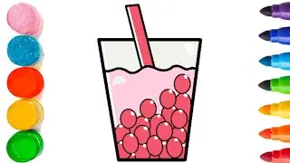How to Draw a Cute Easy Strawberry Soda Drink with Ice Cubes &ndash; Step-by-Step for Kids
