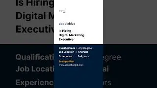Doodleblue is hiring Digital Marketing Executive - Simplified jobs