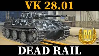 WOT Blitz - VK 28.01 - Ace Medal - 2.4k dmg - 5 frags - Mastery Badge - Dead Rail