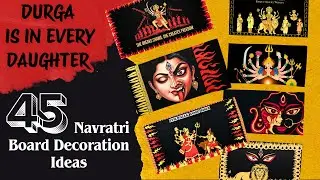 Navratri Decoration Ideas 2025 | Bulletin Board & Display Board Decor For School | Maa Durga Dandiya