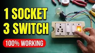 How to install a new electric board | 1 socket 3 switch connections | electric switch board repai...