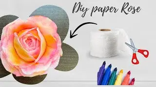 How to make beautiful rose from toilet paper/ DIY paper flower craft using tissue paper/ flower art