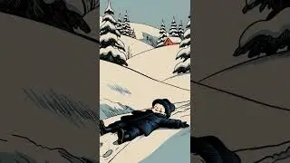 The subject lays on the ground and begins making snow angels