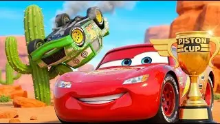 Desert Showdown as the Champion Grabs the Piston Cup While Rival Crashes🏆🌵 | Cars Toons 3D Animation