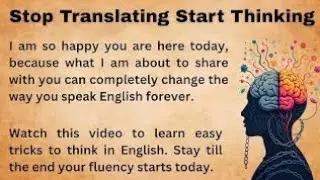 How to think in English easy Tips||Graded Reader ||Improve Your English||Listen And Practice