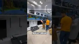 Menjatuhkan TV LCD di Toko Elektronik ‼️📺😱🗿 #shorts #shortvideo #amarullahbillah