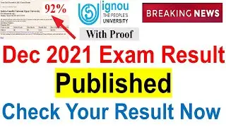 {Breaking News} IGNOU Dec 2021 Exam Result first Update Published (With Proof ) | Check Your Result