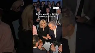 Brigitte Macron et Bernard Arnault au d&eacute;fil&eacute; Dior &agrave; Paris