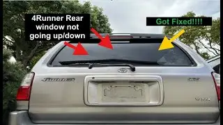 4Runner rear window won't roll down /up (1996-2002) 3rd gen window fixed How to Fix Rear window ASMR
