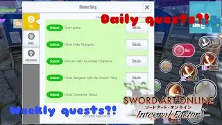 SAOIF Beginner's guide ITA - Daily e Weekly Quests - MoonLightITA Kirito Ky