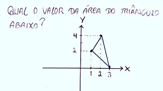 Área através das coordenadas dos vértices dos triângulos. #MétodoDeSarrus