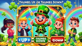 👍👎 Thumbs Up or Thumbs Down? St. Patrick's Day Brain Break ☘️🍀 | Fun Kids Exercise Game!