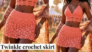 Twinkle crochet skirt tutorial | crochet motif skirt