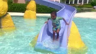 Oops! Toddler Slide Mishaps and Laughter Galore! 😅 #waterpark #slide